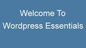 WordPress Essentials